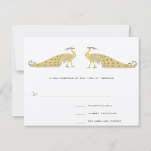 Art Nouveau Peacock Parade Response Card