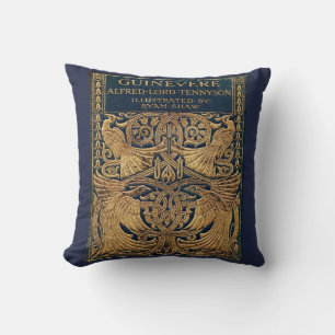 Art Nouveau Peacock Poetry Cushion