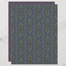 Art Nouveau Peacock Scrapbook Paper