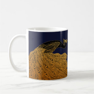 Art Nouveau Peacock Will Bradley Coffee Mug