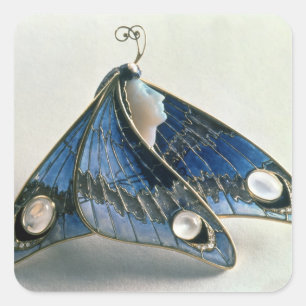 Art Nouveau pendant in the form a butterfly, c.190 Square Sticker