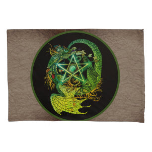 Art Nouveau Pentacle Dragon Pillowcase