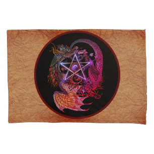 Art Nouveau Pentacle Dragon Pillowcase