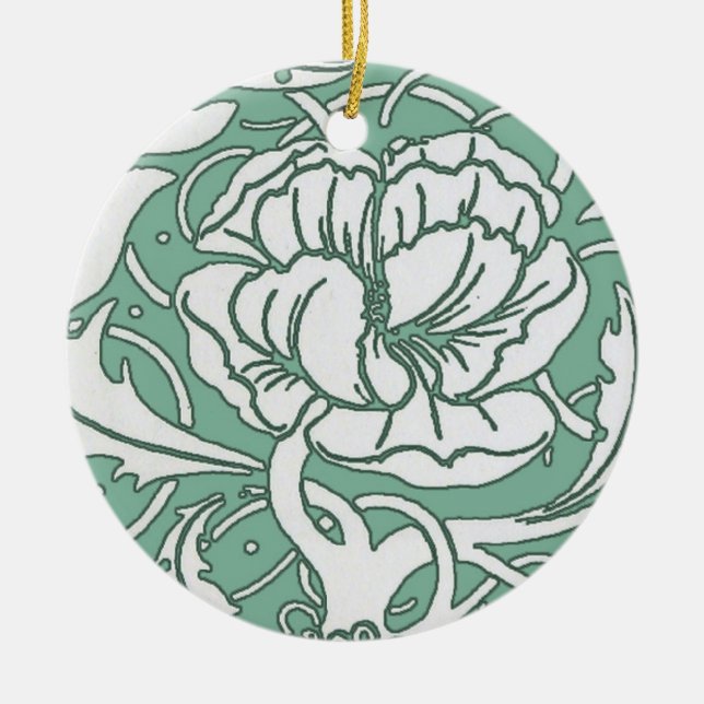 Art Nouveau Peony Ornament (Front)