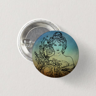Art Nouveau Pinback Button