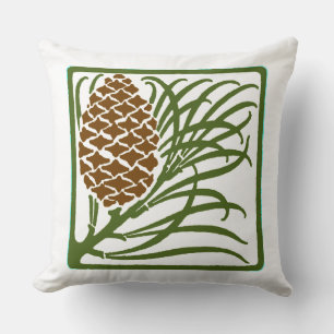 Art Nouveau Pine Cone Cushion