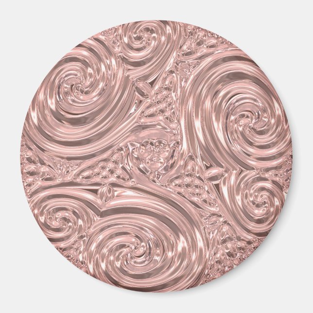  Art nouveau pink elegant abstract victorian  Magnet (Front)