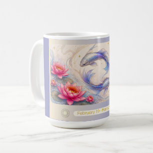 Art Nouveau Pisces Water Lily Mug