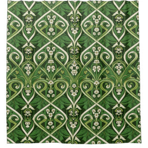Art nouveau poisonous lily of the valley shower curtain