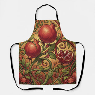 Art Nouveau Pomegranate Ornamental Pattern Apron