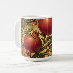 Art Nouveau Pomegranate Ornamental Pattern Coffee Mug