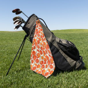 Art Nouveau Poppies Golf Towel