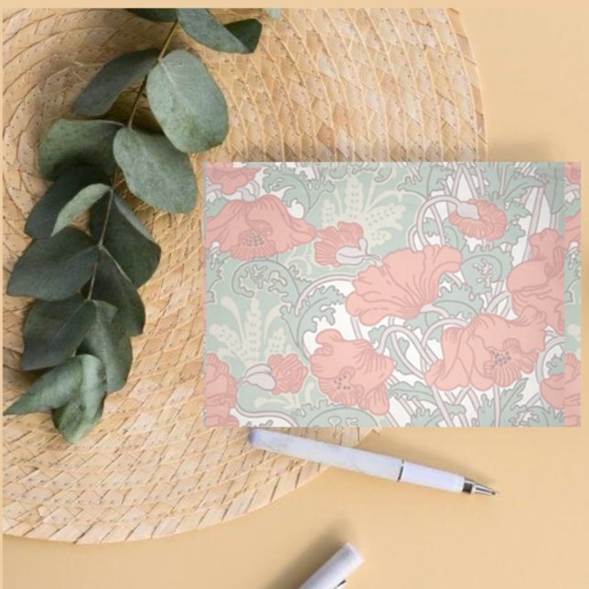 Art nouveau poppies post-it notes (Creator Uploaded)