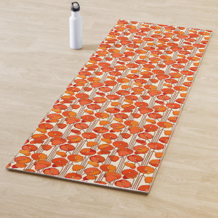 Art Nouveau Poppies Yoga Mat