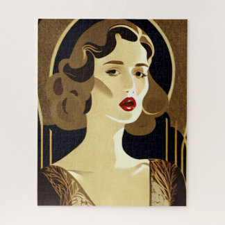 Art Nouveau Portrait  Jigsaw Puzzle
