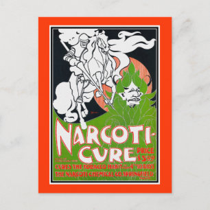 Art Nouveau Poscard:  Narcoti-Cure by Will Bradley Postcard