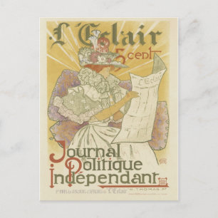Art Nouveau Postcard - Journal