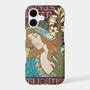 Art Nouveau Prang's Easter Winged Woman Lily Art
