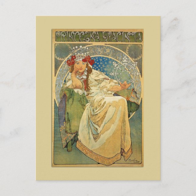 Art Nouveau Princess Postcard (Front)