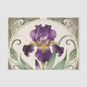 Art Nouveau Purple Iris Tissue Paper