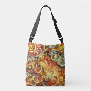 Art Nouveau: Radiant Baroque twirls Crossbody Bag