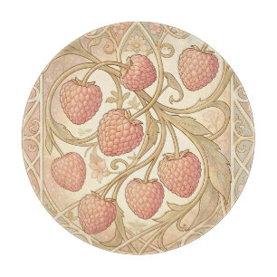 Art Nouveau Raspberry Pattern Cutting Board