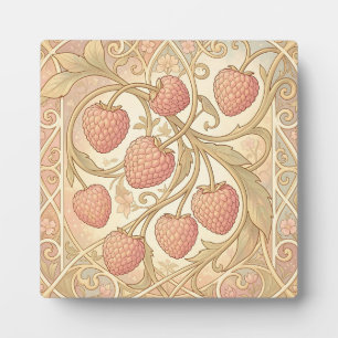 Art Nouveau Raspberry Pattern Plaque