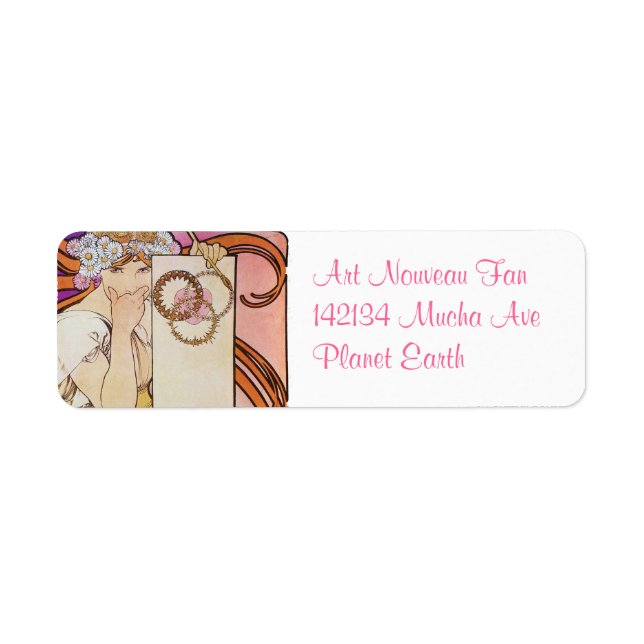 Art Nouveau Return Address Label (Front)