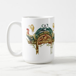Art Nouveau Roosters & Chickens Coffee Mug