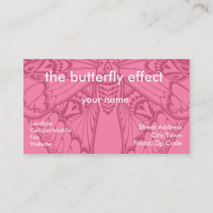 Art Nouveau Rose Butterfly Business Card