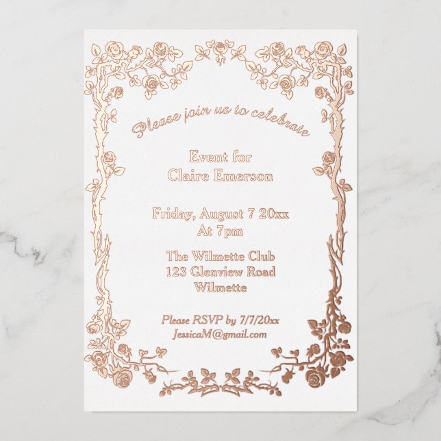 Art nouveau rose gilded (Front)