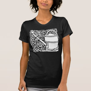 Art Nouveau Roses and Watering Can T-Shirt