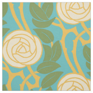 Art Nouveau Roses Fabric