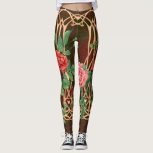 Art Nouveau Roses: Wicker Imitation Leggings