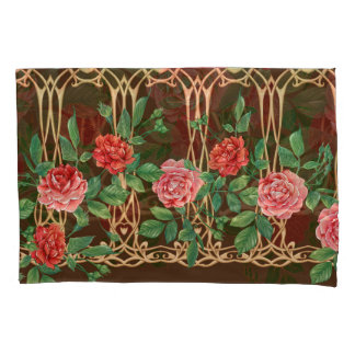 Art Nouveau Roses: Wicker Imitation Pillowcase