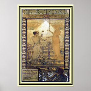 Art Nouveau "Salon de la Rose Croix" Print 13 x 19
