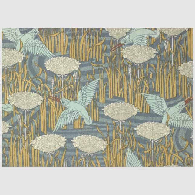 Art Nouveau Sandpiper Tissue Paper (Front)
