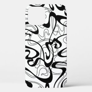 Art Nouveau seamless pattern. Curl texture in vint iPhone 12 Case