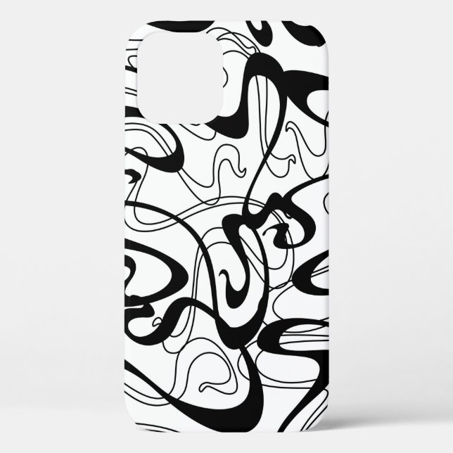 Art Nouveau seamless pattern. Curl texture in vint Case-Mate iPhone Case (Back)
