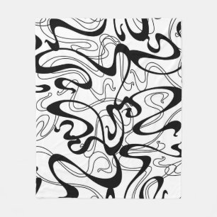 Art Nouveau seamless pattern. Curl texture in vint Fleece Blanket