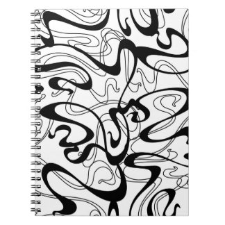 Art Nouveau seamless pattern. Curl texture in vint Notebook