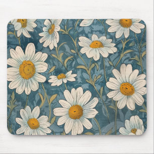Art Nouveau Shasta Daisies Mouse Pad