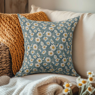 Art Nouveau Small Shasta Daisy  Cushion