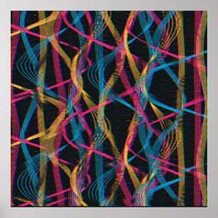 Art Nouveau Snakes Pattern Poster