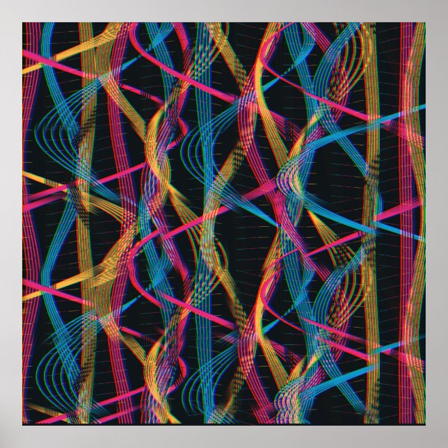 Art Nouveau Snakes Pattern  Poster (Front)