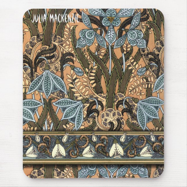 Art Nouveau 'Snowdrops' Mouse Pad (Front)