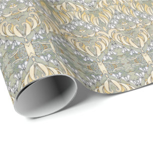 Art Nouveau Solomon's seal flower pattern  Wrapping Paper