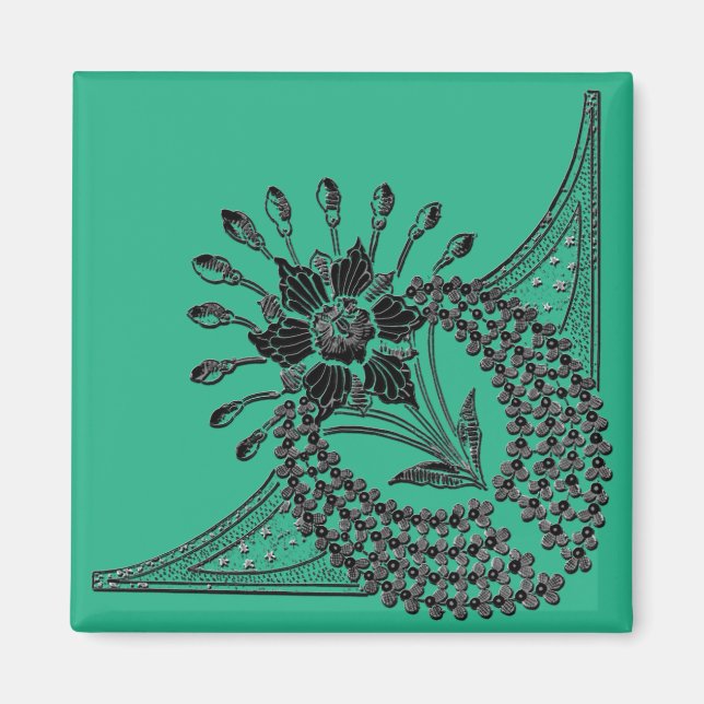Art Nouveau Sparkle Design Magnet (Front)