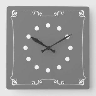 Art Nouveau Square Wall Clock