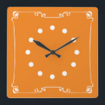 Art Nouveau Square Wall Clock<br><div class="desc">Art Nouveau style clock. Background can be changed.</div>